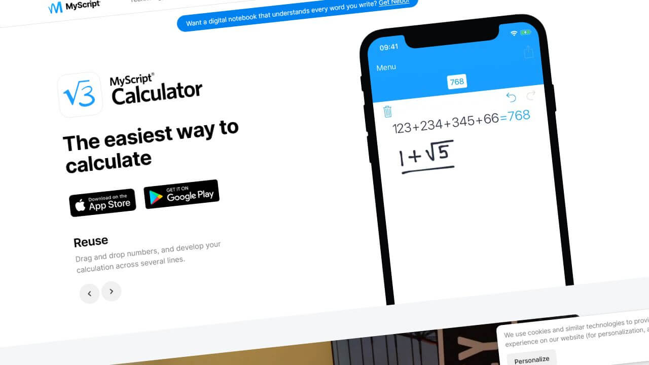 MyScript Calculator Mobile App